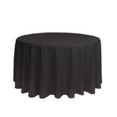 108 inch Polyester Round Tablecloth Black
