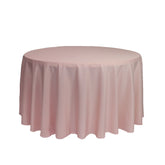 108 inch Polyester Round Tablecloth Blush