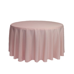 108 inch Polyester Round Tablecloth Blush