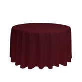 108 inch Polyester Round Tablecloth Burgundy
