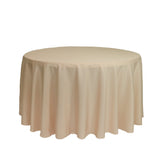 108 inch Polyester Round Tablecloth Champagne
