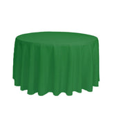 108 inch Polyester Round Tablecloth Emerald Green