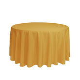 108 inch Polyester Round Tablecloth Gold