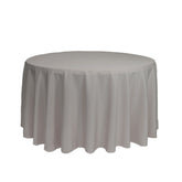 108 inch Polyester Round Tablecloth Gray