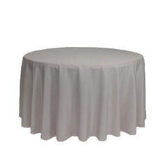 108 inch Polyester Round Tablecloth Gray