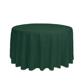 108 inch Polyester Round Tablecloth Hunter Green