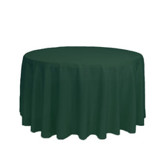 108 inch Polyester Round Tablecloth Hunter Green