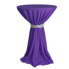 108 inch Polyester Round Tablecloth Purple