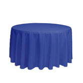 108 inch Polyester Round Tablecloth Royal Blue