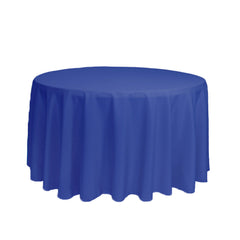 108 inch Polyester Round Tablecloth Royal Blue
