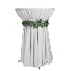 108 inch Polyester Round Tablecloth White