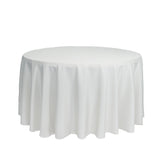 108 inch Polyester Round Tablecloth White
