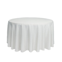108 inch Polyester Round Tablecloth White