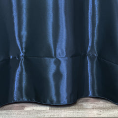 132 inch Satin Round Tablecloth Navy Blue