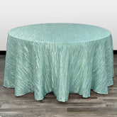 132 inch Crinkle Taffeta Round Tablecloth Tiffany