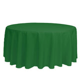 132 inch Polyester Round Tablecloth Emerald Green