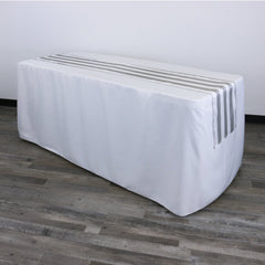 14 x 108 inch Satin Table Runner Gray and White Striped