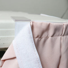 17 ft x 29 inch Polyester Pleated Table Skirt Blush
