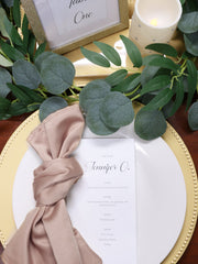 20 inch L'amour Satin Napkins Blush (Pack of 10)