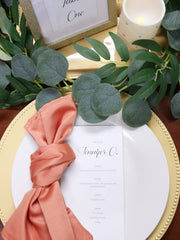 20 inch L'amour Satin Napkins Coral (Pack of 10)