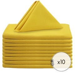 20 Inch Polyester Cloth Napkins Canary Yellow (Pack of 10)