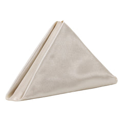 20 inch Satin Cloth Napkins Ivory (Pack of 10)
