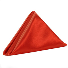 20 inch Satin Cloth Napkins Red (Pack of 10)
