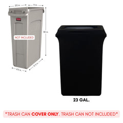 23 Gallon Spandex Slim Jim Narrow Trash Can Cover Black