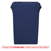 23 Gallon Spandex Slim Jim Narrow Trash Can Cover Navy Blue