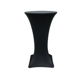 24 inch Highboy Cocktail Spandex Table Cover Black