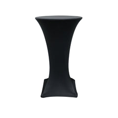 24 inch Highboy Cocktail Spandex Table Cover Black