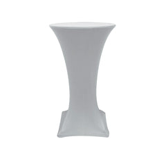 24 inch Highboy Cocktail Spandex Table Cover Silver