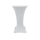 24 inch Highboy Cocktail Spandex Table Cover White