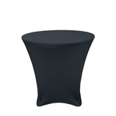 30 x 30 inch Lowboy Cocktail Spandex Table Cover Black