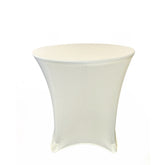 30 x 30 inch Lowboy Cocktail Spandex Table Cover Ivory