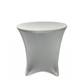 30 x 30 inch Lowboy Cocktail Spandex Table Cover Silver