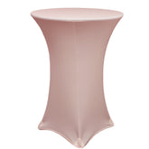 30 inch Highboy Cocktail Round Spandex Table Cover Blush