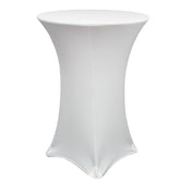 32 inch Highboy Cocktail Spandex Table Cover White