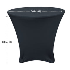 36 x 30 inch Lowboy Cocktail Spandex Table Cover Black