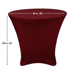 36 x 30 inch Lowboy Cocktail Spandex Table Cover Burgundy