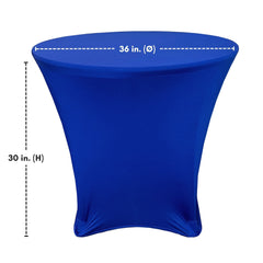 36 x 30 inch Lowboy Cocktail Spandex Table Cover Royal Blue
