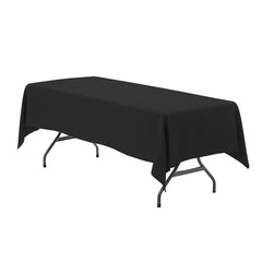 60 x 102 inch Polyester Rectangular Tablecloth Black