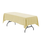 60 x 102 inch Polyester Rectangular Tablecloth Champagne