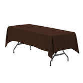 60 x 102 Inch Rectangular Polyester Tablecloth Chocolate Brown