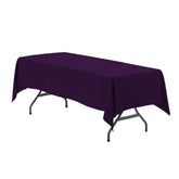 60 x 126 inch Polyester Rectangular Tablecloth Eggplant