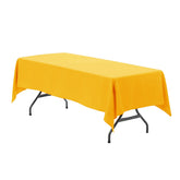 60 x 102 inch Polyester Rectangular Tablecloth Gold