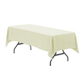 60 x 102 inch Polyester Rectangular Tablecloth Ivory