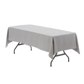 60 x 126 inch Polyester Rectangular Tablecloth Gray