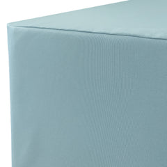 6 ft Fitted Polyester Tablecloth Rectangular Dusty Blue