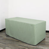 6 ft Fitted Polyester Tablecloth Rectangular Sage